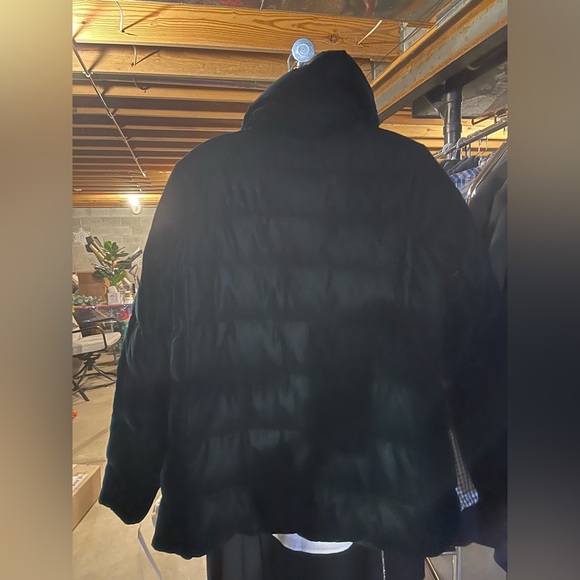 ▪️S-102XS- BCBG emerald green velvet puffer jacket mock neck - Picture 2 of 11